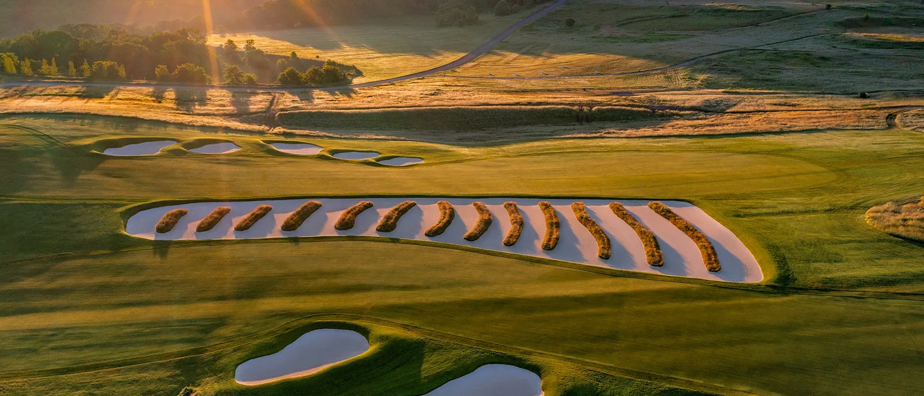 Aerial view of Deacon's Lodge golf course